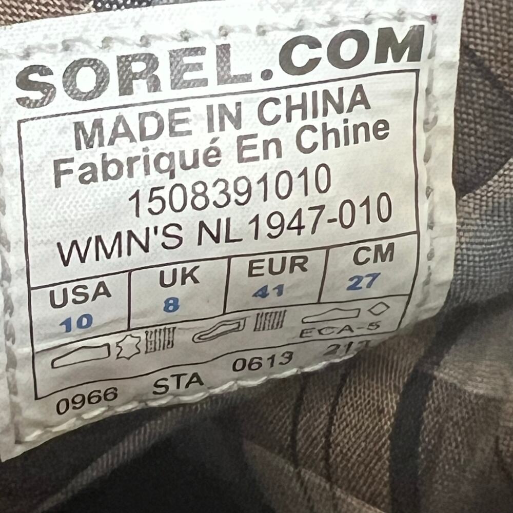 Sorel Joplin Rain Waterproof Lace Up Snow Boots Women Size 10 - Picture 9 of 11